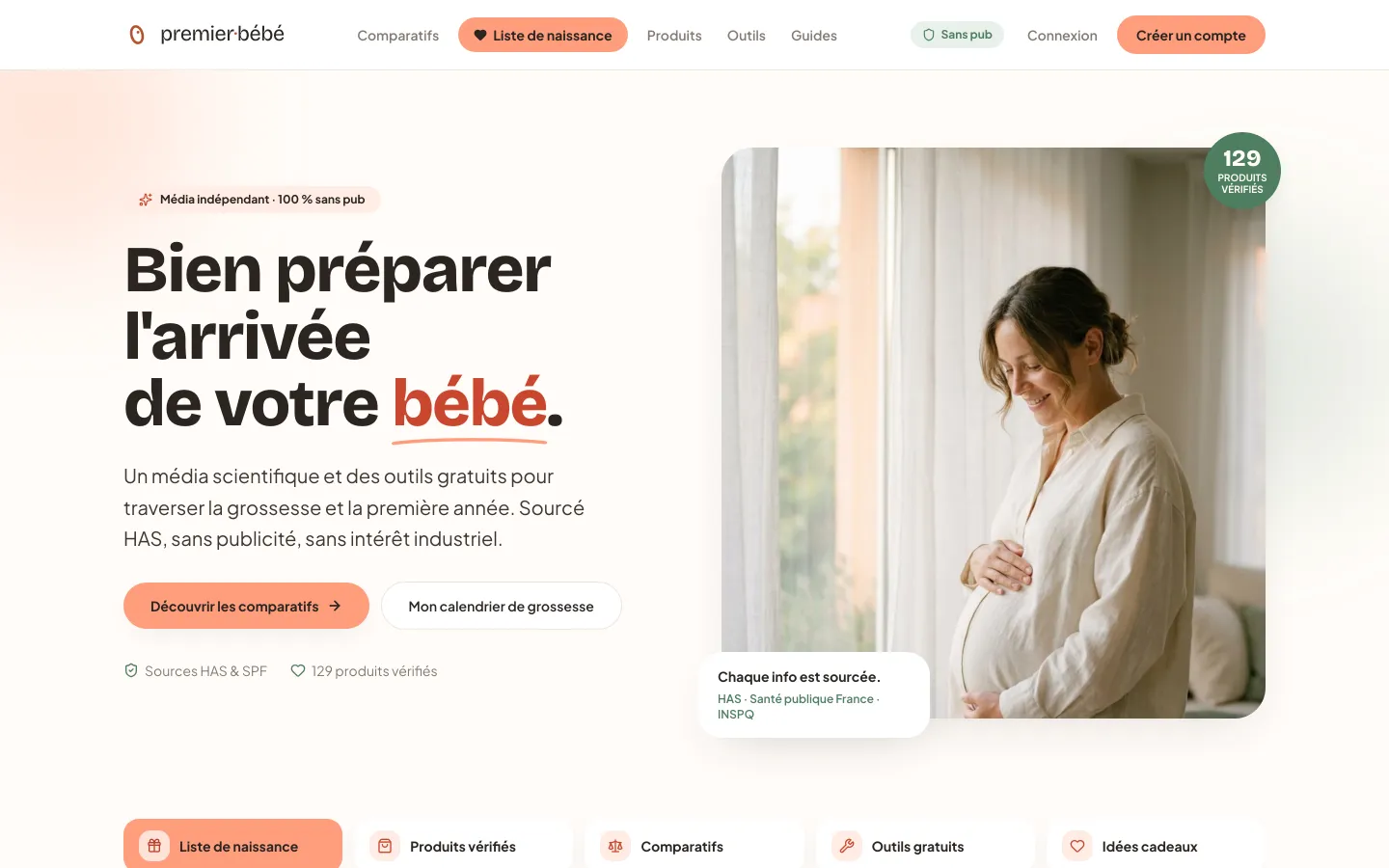 Aperçu du site premier·bébé